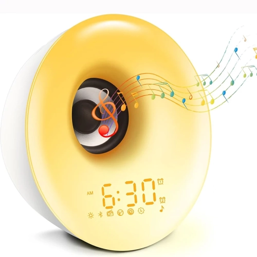 Bluetooth Speaker Clock Wake Up Light Alarm Clock wi...
