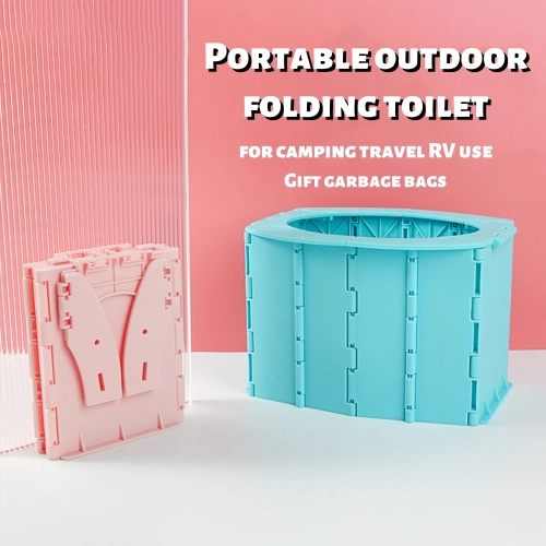 Portable Folding Toilet Commode Camping RV Travel Hi...