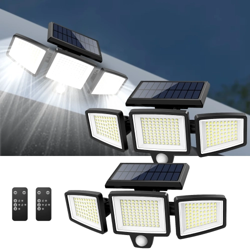 Three-Head Outdoor Waterproof Solar Light with 200+ ...