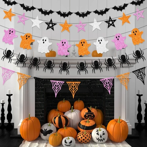 Halloween Themem Party Decoration Banner Ghost Festi...