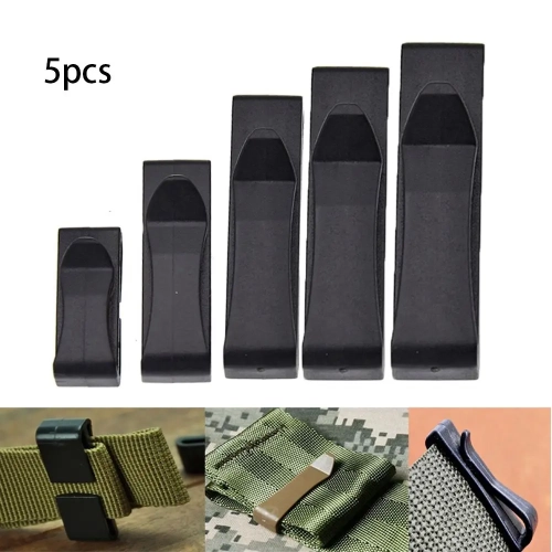 5pcs Black Bag Strap Accessories Camping Hiking Back...