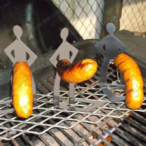 BBQ Roaster Rack Sausage Holder Portable Grill Rack ...