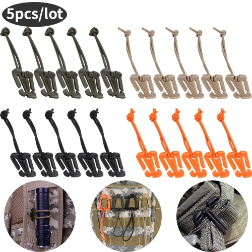 5pcs Tactical Elastic Molle Buckle Carabiner Clips N...
