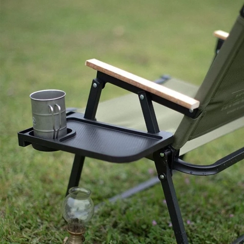 Outdoor Camping Chair Side Storage Tray Recliner Cha...