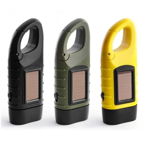 Portable LED Flashlight Hand Crank Dynamo Torch Lant...