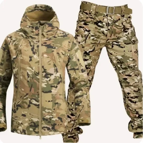 2025 RU Camo Tactical Sets Men Winter Shark Skin Sof...