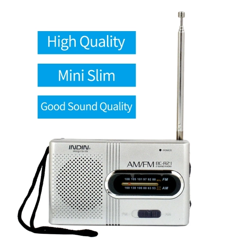 BC-R21 Portable AM FM Radio Receiver Player Built-in...