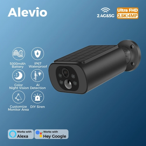 ALEVIO Solar Camera Outdoor WIFI  Wireless Security ...
