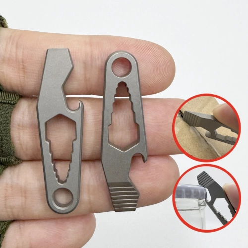 EDC outdoor gadgets - mini titanium crowbar, multi-t...
