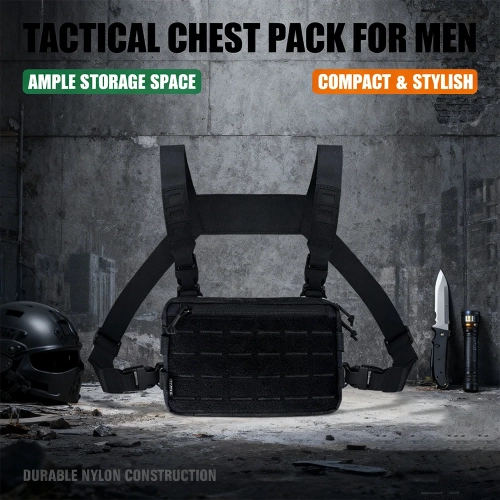 New Men Outdoor Travel Vest Tactical Chest Multifunc...