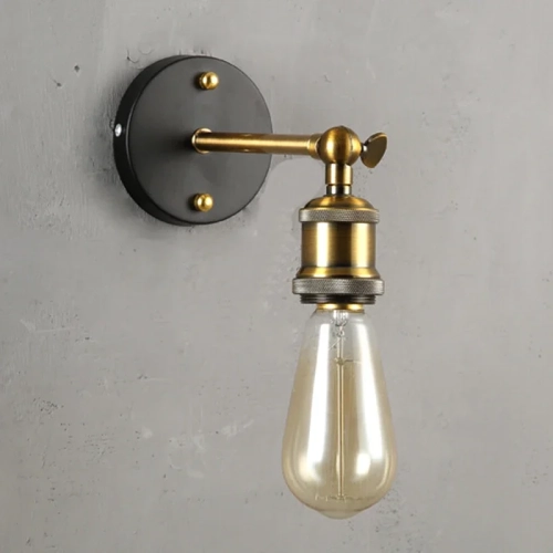 American Single Head Wall Lamp, Industrial Style Ret...