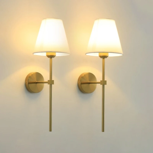 E27 American fabric wall lamp simple hotel room inte...