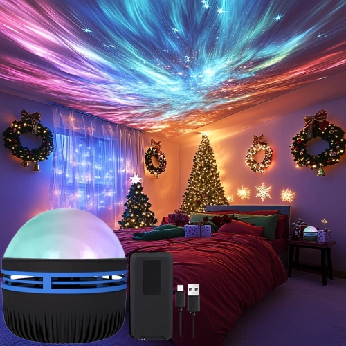1pc LED Northern Lights Projection Lamp,Aurora Borea...