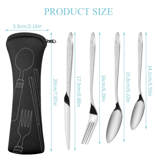 Portable Tableware Bag Spoon Fork Knife Cutlery Stor...