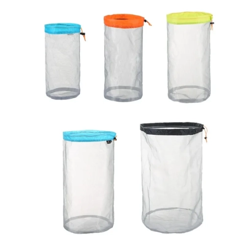 1pc Laundry Outdoor Bag Ultralight Mesh Stuff Sack C...