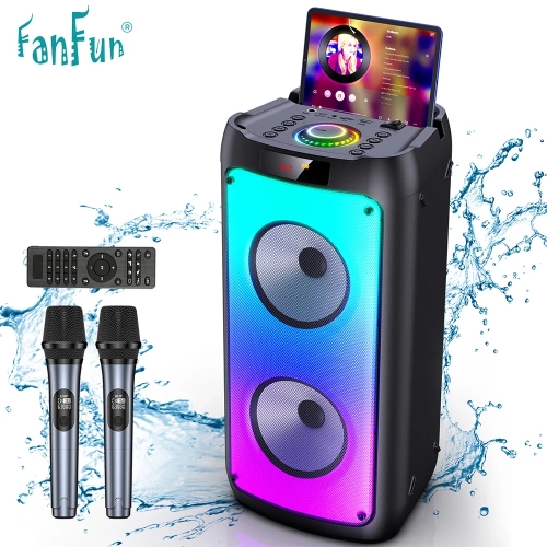 Wireless Bluetooth Speaker, Karaoke Machine with 2 M...