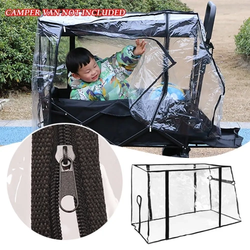 Folding Cart Rain Cover(no Cart) Camping Trolley Rai...