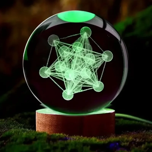 1pc 3D laser engraving ‌‌‌‌‌‌‌ Metatron, crystal bal...