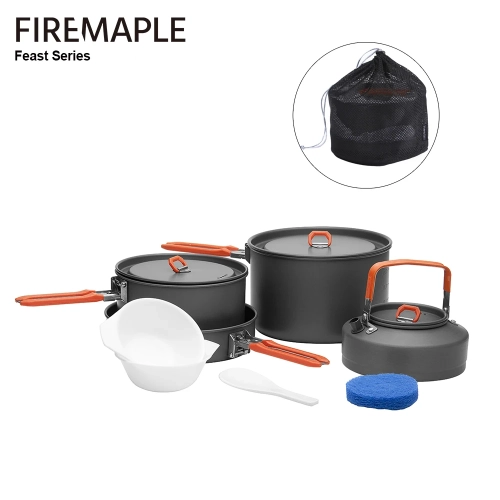 Fire Maple Cookware Kit Backpacking Aluminum Cooking...