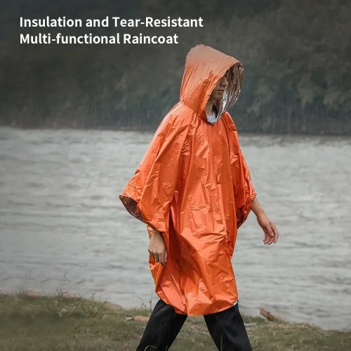 Emergency Raincoat Poncho Waterproof Rainwear Blanke...