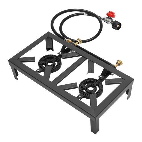 8000W Portable Double Burner Outdoor Gas Stove Propa...