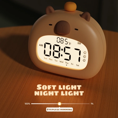 Bedside LED Clock Kids Alarm Clock Children's S...