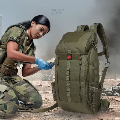 First Aid Kit 40L Waterproof Tactical Medical Backpa...