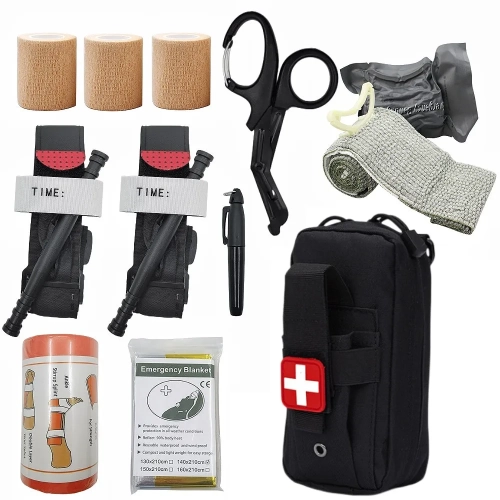 Tactical Survival First Aid Kit Molle Outdoor Gear E...