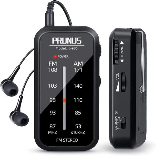 PRUNUS Pocket Radio Mini walkman AM FM Radio Hand St...