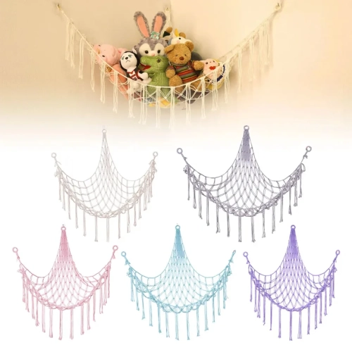 1Pc Toy Hammocks Wall Corner Hanging Storage Net Org...