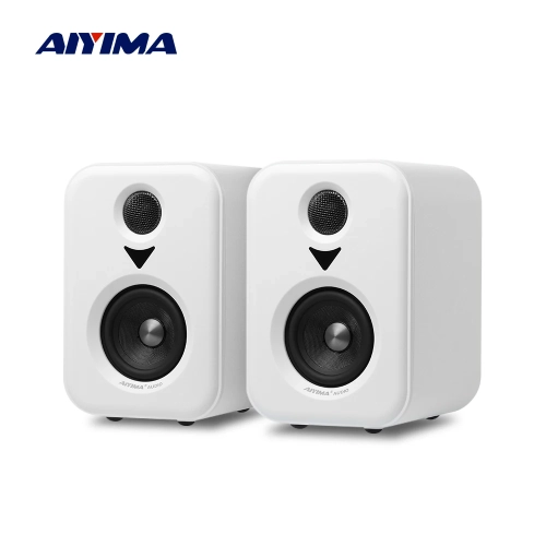 AIYIMA S400 Upgrade Active Speakers Wooden Studio Mo...