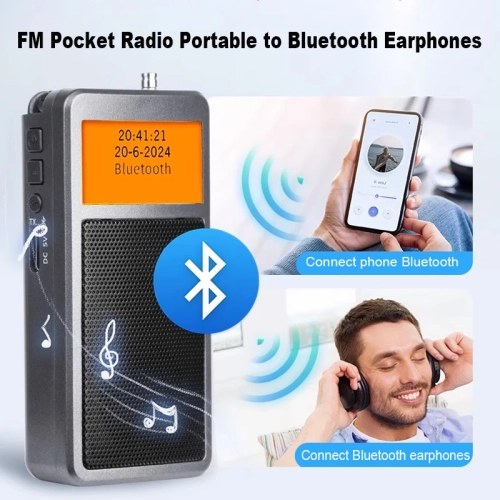 Mini Portable Bluetooth Radio Pocket DSP FM Stereo R...