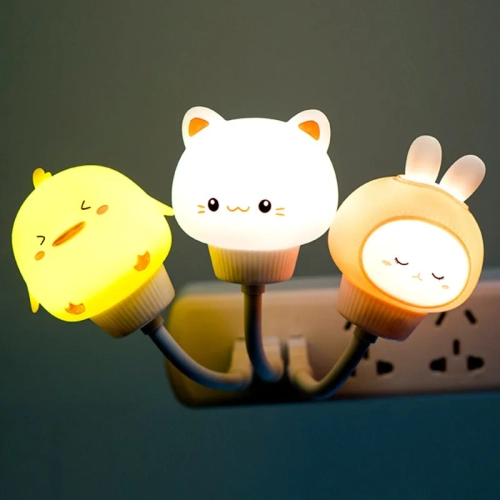 USB Night Light LED Voice Control Cute Cartoon Night...