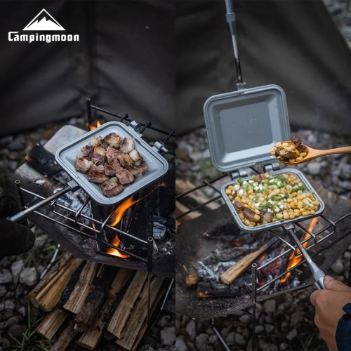 CAMPINGMOON Outdoor Double-Sided Non-Stick Bread San...