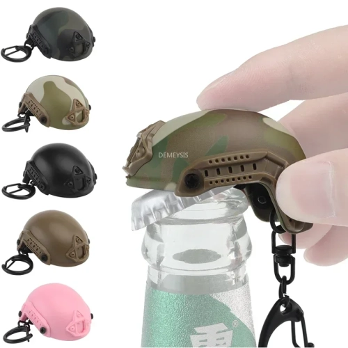 Mini Fast Helmet Keychain Hiking Camping Bottle Cap ...