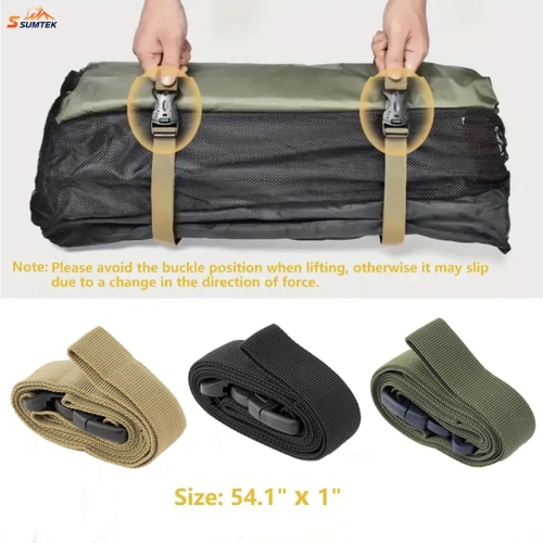 Heavy-Duty Outdoor Camping Luggage Straps - Adjustab...