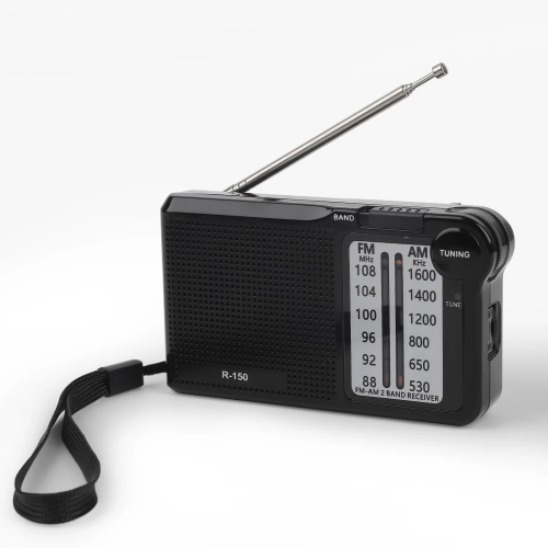 R-150 Portable AM/FM radio with speaker, headphone j...