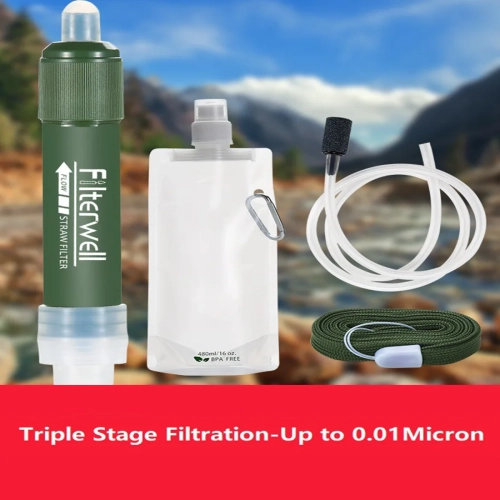 Outdoor Mini Water Filter Straw Camping Purification...
