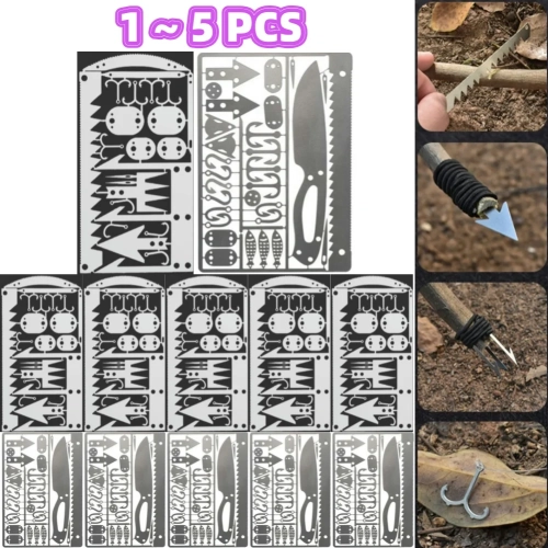 Outdoor Stainless Steel Survival Tool Fishing Hook C...