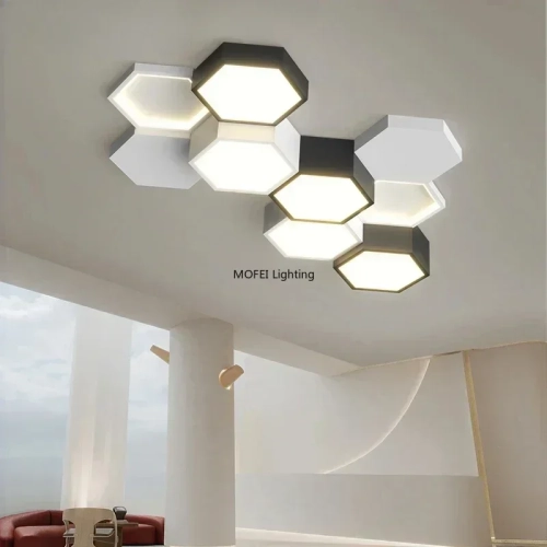 Nordic Designer Modern Minimalist Honeycomb Living R...