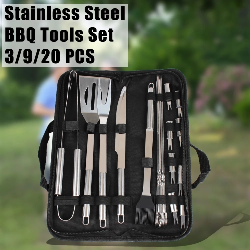 Spatula Fork Tongs Knife Brush Skewers For Camping O...