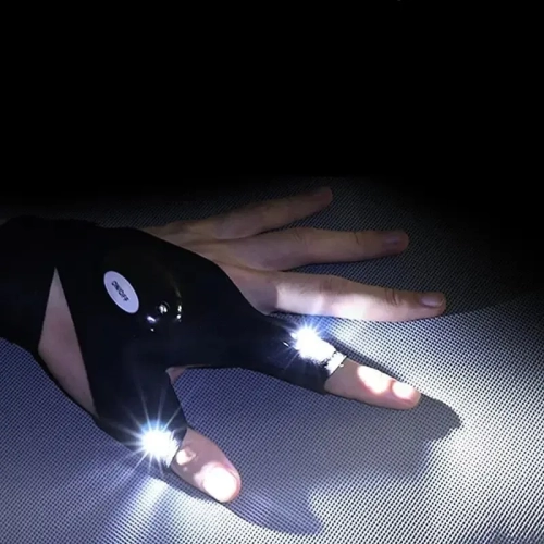 Night Light Fingerless Glove Waterproof Led Fishing ...