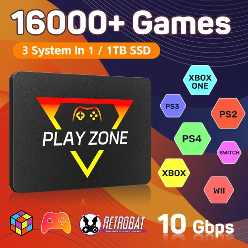 Playzone 1TB Retro Game SSD For PS5/Xbox/Switch/PS4/...