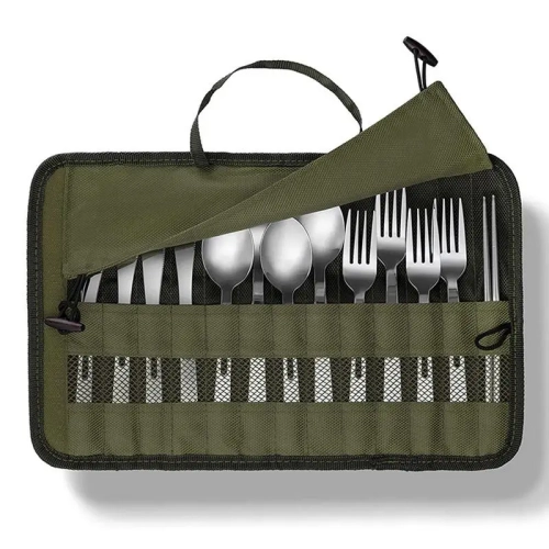 Outdoor Tableware Storage Bag Camping BBQ Cutlery St...