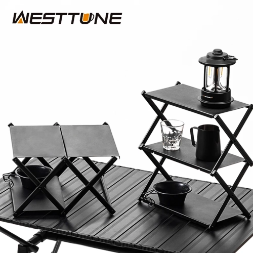 WESTTUNE Camping Three-tier Rack Outdoor Folding Sto...