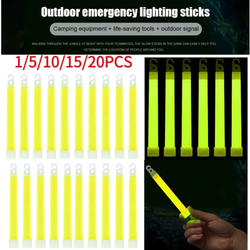 1-20Pcs LED Glow Stick 6 Inch Survival Kit Military ...
