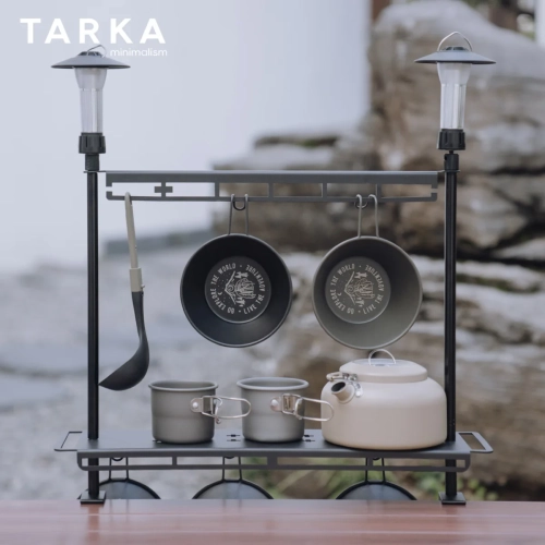 TARKA Camping Shelf Lantern Stand, Tableware Tools H...