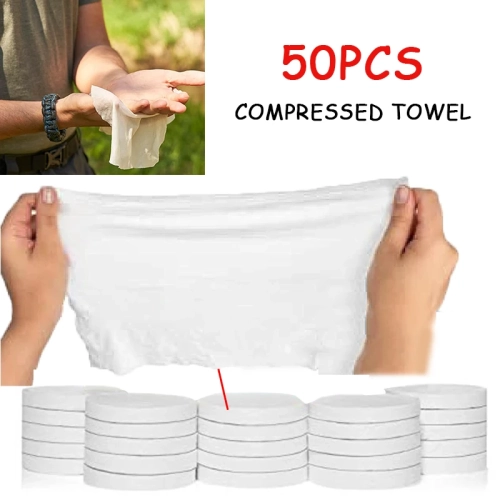 50pcs Disposable Compressed Towel Coin Tissue Travel...