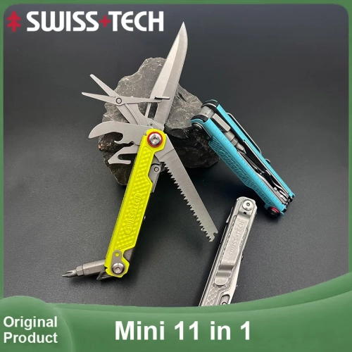 SWISS TECH 11 in 1 Mini Multitool Folding Knife EDC ...