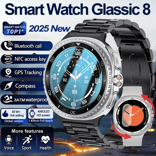 Watch 8 Ultra Classic GPS Compass NFC SmartWatch 46m...